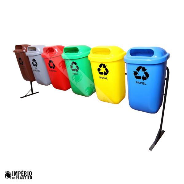 lixeira coleta seletiva 50 litros ip 6