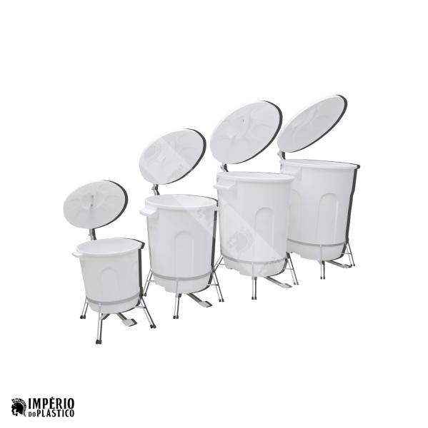 lixeira redonda 30l pedal