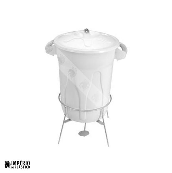 lixeira redonda 50l pedal plastico